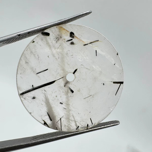 Natural Black rutile Watch Dial Flat Back Size 31.50mm Thickness 0.9mm One Sided Polished Watch <b>Face</b> - Product Image 1