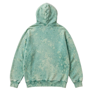 เสื้อฮู้ดดี้แบบสวมหัวสำหรับฤดูหนาว ล้างสีแบบ Acid Wash มีซับใน สไตล์สตรีทแวร์ มีเชือกผูกฮู้ด กระเป๋าจิงโจ้ ปลายแขนแบบริบ ปักลายที่อก - Product Image 2