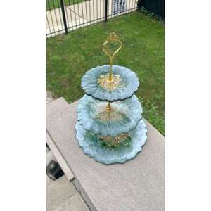 Soporte para Pastel de Resina Ecológico y Moderno, Apto para Lavavajillas, para Exhibición de Pasteles de Cumpleaños, Mesa de Postres, Recepción de Bodas y Fiestas - Product Image 1