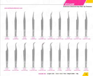 Pinces à cils professionnelles en acier inoxydable pour extensions de cils avec des pointes de haute précision, outil de qualité salon - Product Image 6