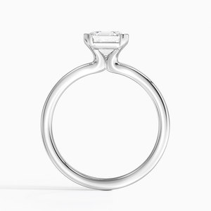 แหวน BOJ รุ่น 015 ทรง Asscher Cut เงินแท้ 925 แหวน Annika แบบ Semi Bezel Solitaire ประดับเพชรโมอิสซาไนต์ 2 กะรัต สี D ความสะอาด VVS1 ได้รับการรับรองจาก GRA ราคาประหยัด - Product Image 3