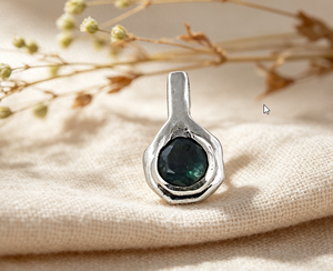 Pendentif fin en argent sterling 925 et breloque bijoux à facettes en améthyste - Product Image 2