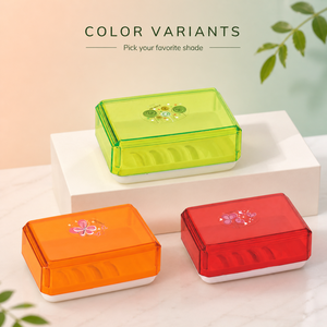 Light Luxury Plastic <b>Soap</b> <b>Holder</b> with Double-layer Drainage Holes - Product Image 1