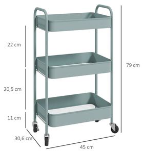 Chariot de cuisine vertical moderne en métal avec 4 paniers de rangement ventilés pour fruits, légumes et articles ménagers essentiels - Product Image 4