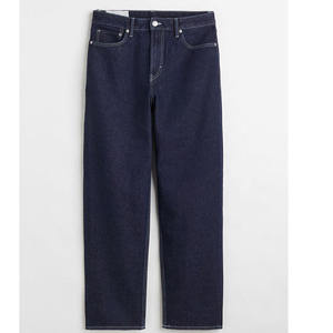 Pantalon droit en denim de coton écologique de qualité supérieure, coupe classique, tissu durable pour un style décontracté, production sur mesure - Product Image 4