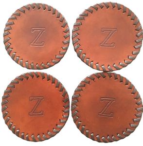 Hot Selling Stylish PU Leather Coasters Set of 6 <b>Waterproof</b> Non-Slip Durable Drink Coasters Perfect for Home Office & Gifts - Product Image 1