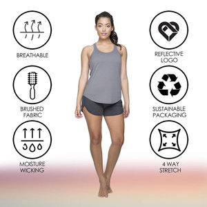Débardeur de yoga pour femme à séchage rapide, en tissu épais et respirant, motif écossais, avec logo personnalisé - Product Image 3