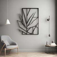Sculpture murale en métal moderne et élégante, décoration intérieure pour salon, panneau mural en fer fait main, décoration de luxe pour la maison