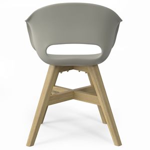 Set di 2 sedie da pranzo per esterni Kona in plastica color tortora, comode ed eleganti - Product Image 3