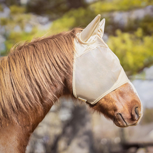 Horse Riding <b>Fly</b> <b>Mask</b> With Ears And Nose Protection Mesh Design For Sun And Insect Defense Horse Riding <b>Fly</b> <b>Mask</b> - Product Image 5