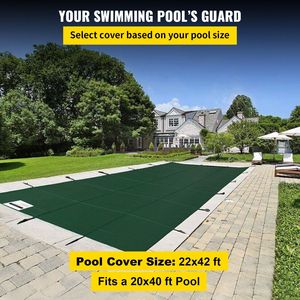 Copertura di Sicurezza Verde in Rete di PC Solido per Piscina Interrata Rettangolare 20x40ft per la Sicurezza Invernale della Piscina - Product Image 2