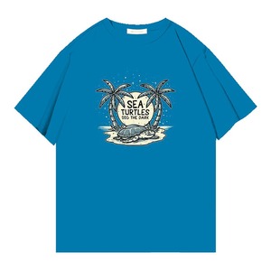 Peach Oversized Breathable Short Sleeve <b>Men's</b> Graphic T-Shirt with <b>Animal</b> Print and This Is My Happy Place Slogan - Product Image 2