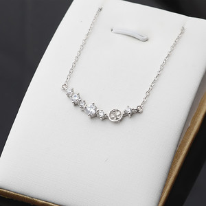 Conjunto de Collar con Colgante de Perla Pequeña de 6mm y Cadena Vacía de Plata S925 Hecha a Mano para Mujer, Material de Accesorios para DIY 378 - Product Image 1