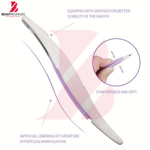 Pinzas de Acero Inoxidable de Alta Precisión con Punta Inclinada, Herramienta de Depilación, Pinzas de Belleza con Logotipo Personalizado para Salón y Uso Doméstico - Product Image 2