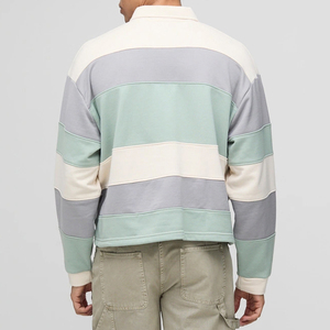 Nueva Camiseta de Rugby Casual para Hombre 2026, Transpirable, de Manga Larga, 100% Algodón de Alta Calidad, Logotipo Personalizado en la Parte Delantera, OEM - Product Image 2