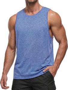 Custom Logo <b>Mens</b> Gym Tank Top Sleeveless Athletic Shirt Soft Cotton Muscle <b>Vest</b> Breathable Quick Dry Eco-Friendly 180g Fitness - Product Image 2