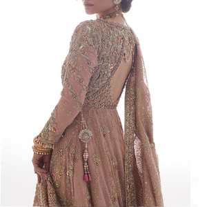 Nouvelle Robe de Mariée Indienne Traditionnelle de Qualité Supérieure pour Femme, Faite à la Main, Élégante, Grande Taille, Longueur Ras du Sol, pour Hiver et Été - Product Image 4