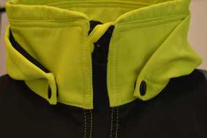 Chaqueta de Forro Polar con Capucha Reflectante de Alta Visibilidad para Hombre, Ropa de Trabajo Resistente al Viento, Abrigo de Seguridad para Invierno con Cierre de Cremallera - Product Image 5