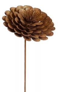 Piquet de jardin moderne en métal à pétales superposés, motif fleur, pièce décorative artistique d'extérieur pour pelouse - Product Image 6