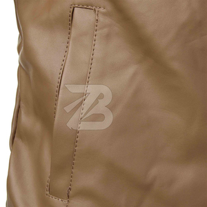 Chaqueta de Cuero PU Unisex, Estilo Béisbol, Corte Ajustado, Informal, para Motocicleta, Tallas Grandes, Transpirable, Color Sólido, a la Moda - Product Image 4