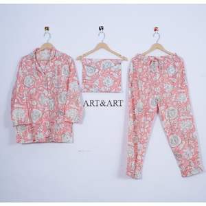 Conjunto de Pijama de Algodón para Mujer, Ropa de Dormir Suave y Transpirable para el Hogar, Hotel y Resort - Product Image 6