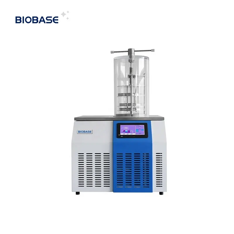 BIOBASE Tabletop Freeze Dryer Em estoque Bomba de vácuo Stoppering câmara BK-FD10T para amostra líquida e sólida para laboratório