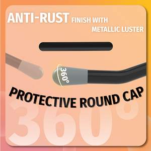 HUHOLE 50 crochets muraux robustes en acier au carbone noir pour panneaux rainurés, de 2 à 6 pouces, pour l'organisation de vêtements - Product Image 3