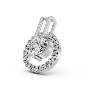 Colgante de Doble Halo con Diamante Cultivado en Laboratorio Halo, 0.86CT, Oro de 14K, Certificado IGI, Chapado en Rodio, Joyería de Lujo - Product Image 2