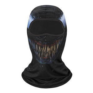 Masque intégral de moto noir pas cher en polyester avec impression 3D par sublimation, Sturmhaube fantôme, masques de ski design, cagoule tête de mort - Product Image 5