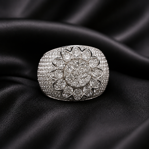 Hip Hop Gold Plated 925 Silver Moissanite <b>Iced</b> Out <b>Ring</b> with VVS-VS Clarity for Men's India - Product Image 1