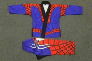 Ensemble de kimono de Jiu-Jitsu brésilien pour enfants avec imprimé toile d'araignée – Uniforme d'entraînement d'arts martiaux personnalisé avec pantalon assorti - Product Image 3