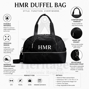 Bolsa de Viaje para Exteriores con Asas Cómodas y Logotipo Personalizado de la Hermandad Masónica, Unisex, para Sororidades y Fraternidades - Product Image 6