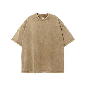 T-shirt Homme Décontracté à Prix Abordable, Coupe Ample, Effet Délavé à l'Acide, Respirant, Épaules Tombantes, 100% Coton, Col Rond, Designs Personnalisés 2026 - Product Image 6