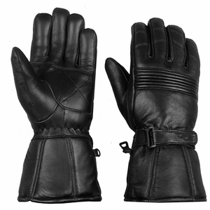 Gants en cuir de vache véritable à la mode, durables, doux, confortables, élégants, gants en cuir noir pour hommes et femmes, hiver - Product Image 5