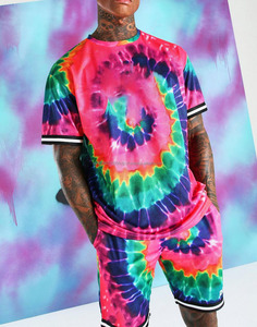 2024 nouveauté personnalisé conçu hommes XL Twin Set sublimé tenue d'été avec Logo diverses couleurs manches courtes 2 pièces ensemble - Product Image 2