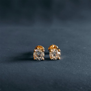 ต่างหูเพชรเม็ดเดี่ยวทรงทันสมัยทอง 14K เพชรเพาะเลี้ยง |   เครื่องประดับทำมือสำหรับผู้หญิง |   ของขวัญสำหรับงานปาร์ตี้ |   ขายส่งจากโรงงานโดยตรง - Product Image 5