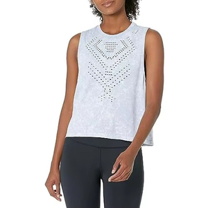 Top Deportivo Sin Tirantes para Mujer, Hecho en Pakistán, con Encaje y Botones, Transpirable, de Secado Rápido, Lavado Ácido, Talla Grande, Informal, Liso, para Verano - Product Image 3