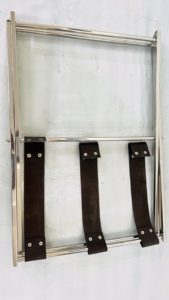 Foldable Modern Luxury Stainless Steel Luggage Rack <b>Suitcase</b> Stand <b>Light</b> Grey Hotel Furniture for Lobby Bedroom Guest Rooms - Product Image 4