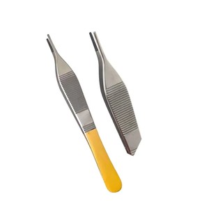 Pinza Quirúrgica ADSON para Pulgar, de Acero Inoxidable, Manual, para Agarrar Tejidos con Precisión y Manipulación Atraumática, Certificación CE - Product Image 1