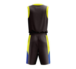 Ensembles de vêtements de basketball respirants sur mesure grande taille, nouvelle collection, uniformes sportifs avec impression par transfert thermique et logo frontal - Product Image 2