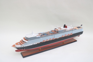 Maqueta de Barco Crucero de Madera Hecha a Mano de Lujo - Réplica a Escala de Buque Transatlántico, Regalo Festivo, Decoración para Vitrina, MS Queen Elizabeth 2010 - Product Image 1