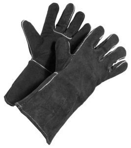 Guantes de Soldadura de Cuero Vacuno Reforzado, Resistentes al Fuego, Guantes de Seguridad Industriales de Larga Duración, Guantes para Barbacoa - Product Image 2
