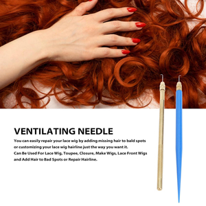 Juego de Agujas de Ventilación Profesionales con Mango Metálico, Agujas de Acero para Extensión de Micro Anillos, Herramienta para la Elaboración de Pelucas Lace Front - Product Image 5