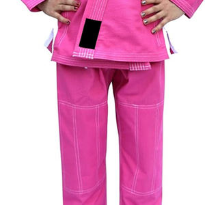 Uniforme de BJJ Rosa para Niñas, 100% Algodón, Ropa de Artes Marciales Resistente, Talla Infantil, Corte Regular, Estilo Liso Teñido - Product Image 5