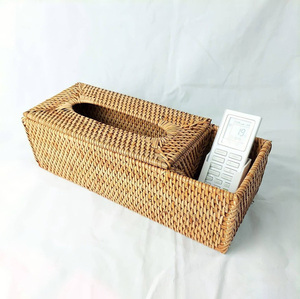 Cajas de mimbre para pañuelos, soporte de cubierta, precio barato, con logotipo personalizado, marca privada, caja de papel ecológica - Product Image 2