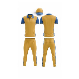 ชุดยูนิฟอร์มคริกเก็ตพิมพ์ลายแบบซับลิเมชั่นสไตล์ใหม่สำหรับผู้ใหญ่ ผ้าคุณภาพสูง ออกแบบเองได้ น้ำหนักเบา ระบายอากาศได้ดี แห้งเร็ว - Product Image 6