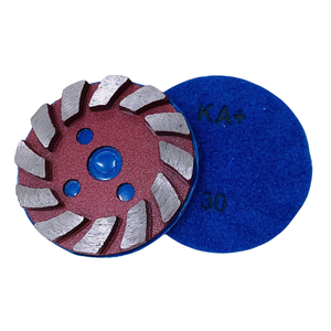 Disco abrasivo de diamante KA + de alta calidad con respaldo adhesivo de 100mm para pulido de superficies de hormigón de suelo epoxi OEM - Product Image 1