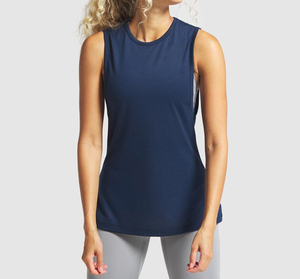 Camiseta sin mangas transpirable de talla grande para mujer, de secado rápido y lavado, ajuste ceñido para entrenamiento y gimnasio, precio mayorista OEM - Product Image 4