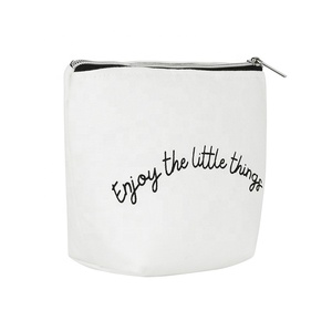 Bolsa de viaje de moda duradera con logotipo personalizado de lona de algodón impresa belleza Cosmética Maquillaje neceser maquillaje - Product Image 1