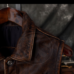 Fashion Wear Low Moq <b>Men</b> Leather <b>Vest</b> Sleeveless <b>Men</b> Leather <b>Vest</b> Winter Wear <b>Men</b> Leather <b>Vest</b> - Product Image 4